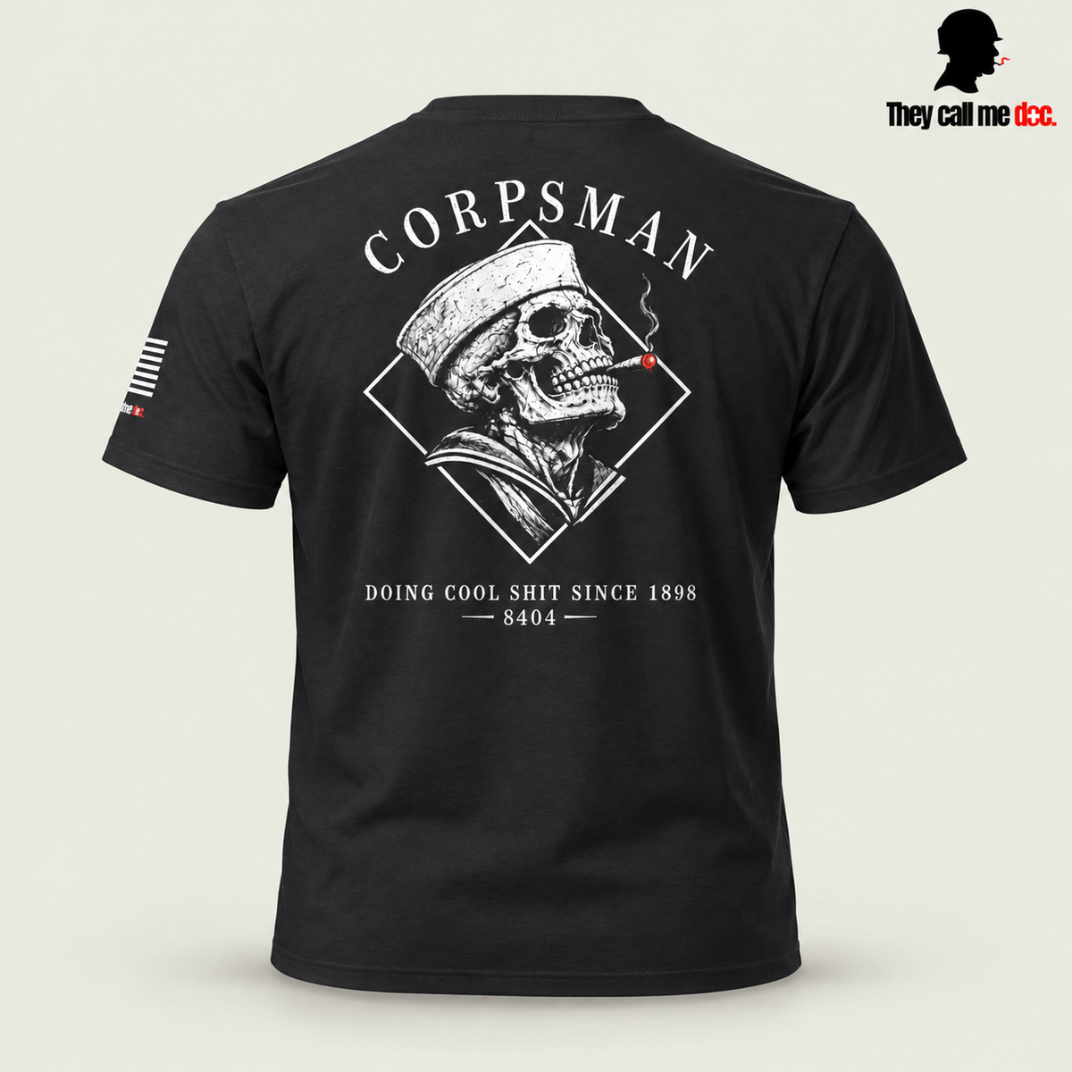 Corpsman 8404 T-Shirt in black, back view