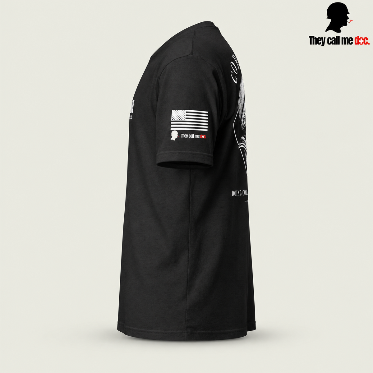 Corpsman 8404 T-Shirt in black, sleeve side view