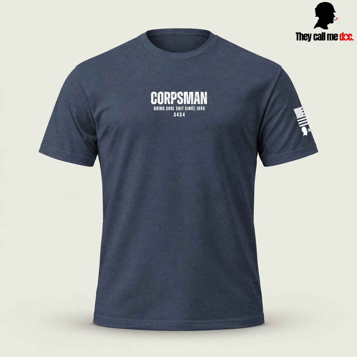 Corpsman 8404 T-Shirt in midnight navy, front view
