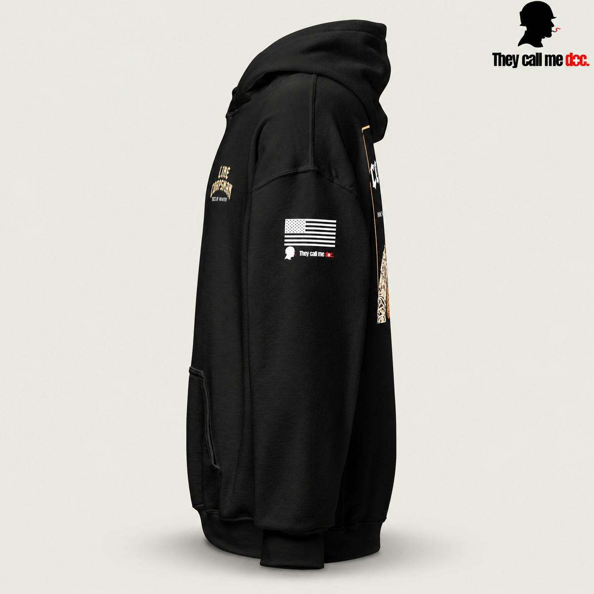 Line Corpsman Hoodie - Black - left sleeve view