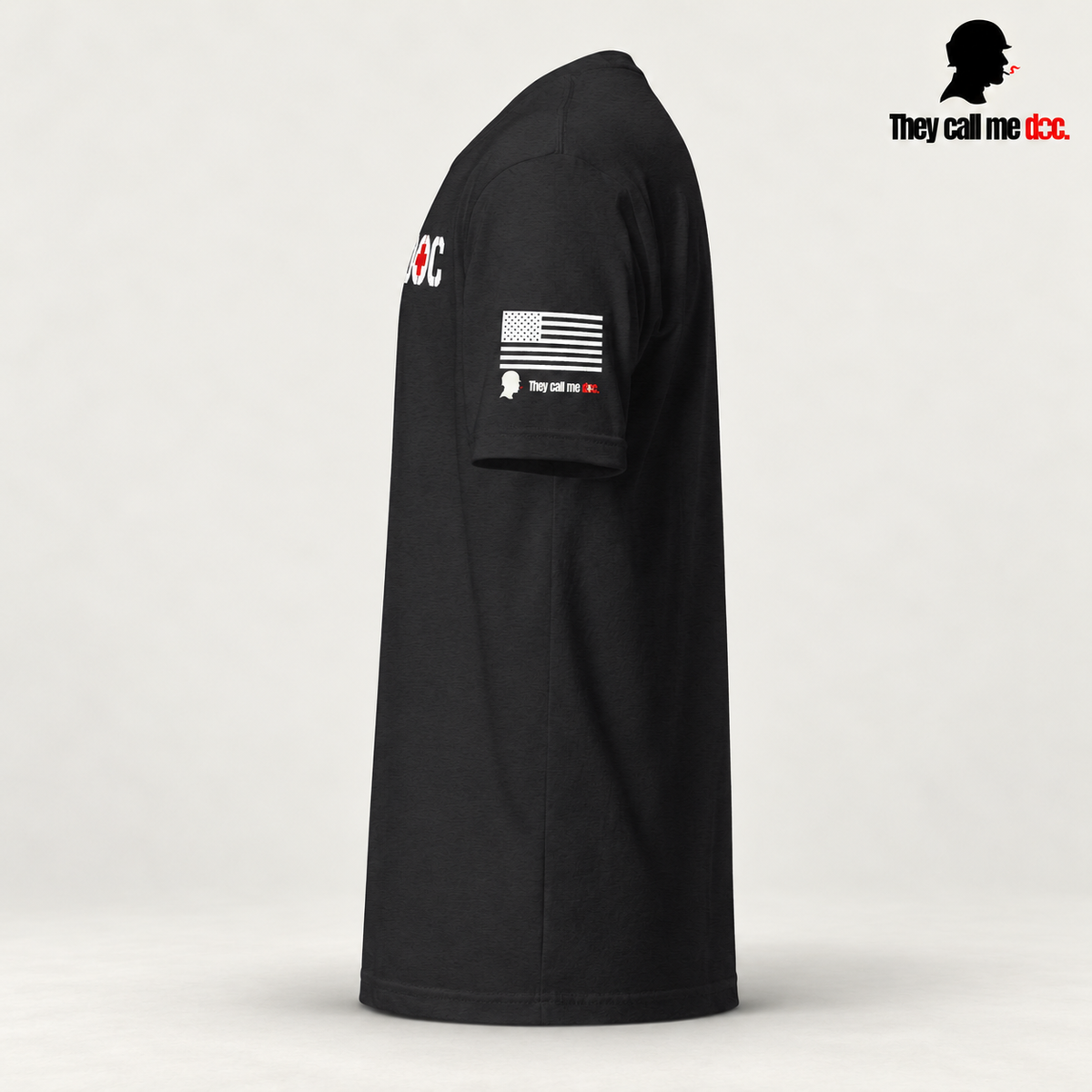Black DOC Standard T-Shirt sleeve detail