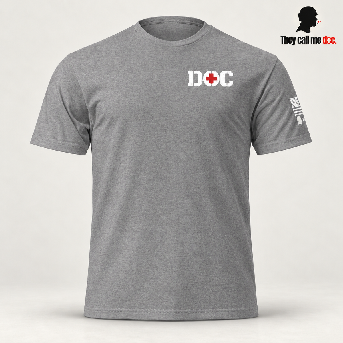 Dark heather gray DOC Standard T-Shirt front view