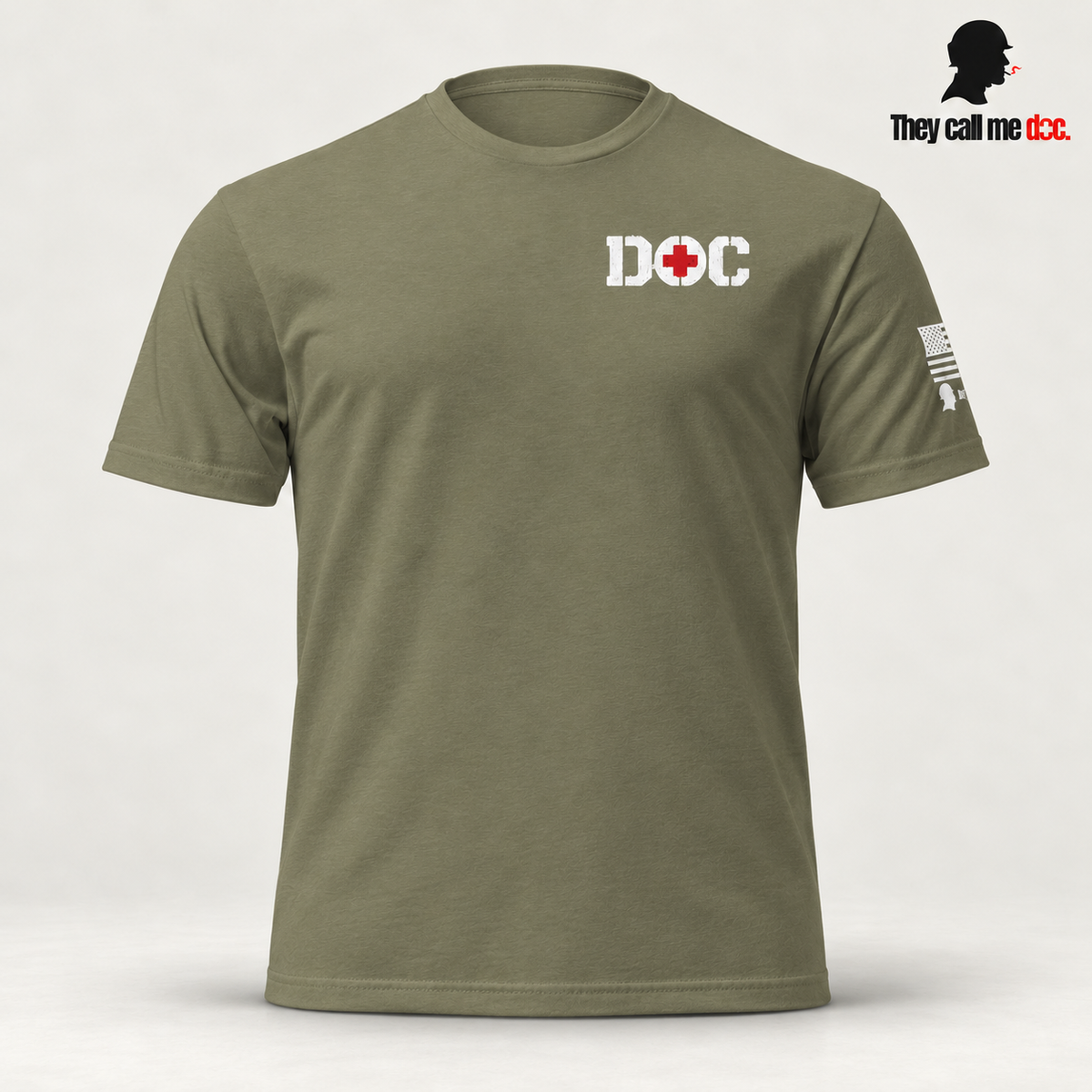 Military green DOC Standard T-Shirt front view